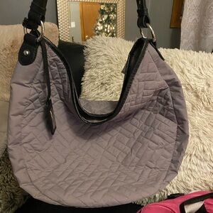 Vintage Tommy Hilfiger Quilted Grey Hobo Bag